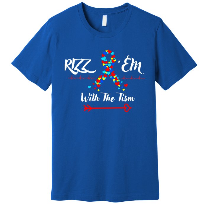 Funny Autism Saying Rizz Em With The Tism Gift Premium T-Shirt