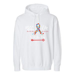 Funny Autism Saying Rizz Em With The Tism Gift Garment-Dyed Fleece Hoodie