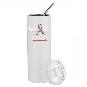 Funny Autism Saying Rizz Em With The Tism Gift Stainless Steel Tumbler