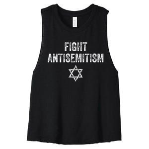 Fight Antisemitism Stop The Hate Jewish Pride Women's Racerback Cropped Tank