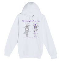 Fibromyalgia Awareness Skeleton People With Fibromyalgia Premium Pullover Hoodie