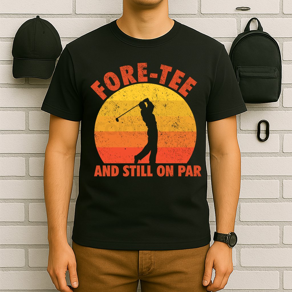 ForeTee And Still On Par Funny 40th Birthday Golfer T-Shirt