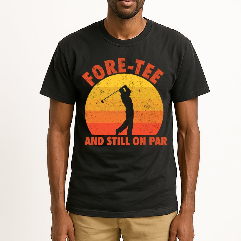 ForeTee And Still On Par Funny 40th Birthday Golfer Tall T-Shirt