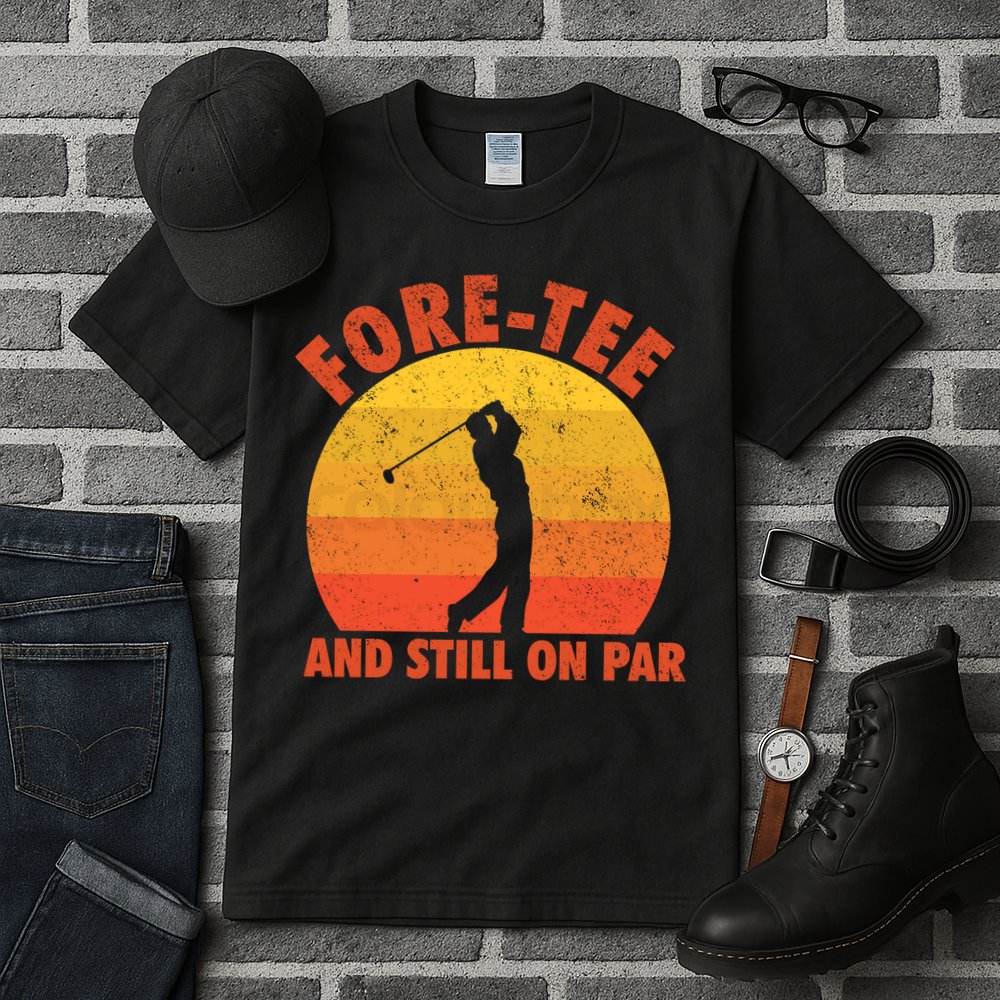 ForeTee And Still On Par Funny 40th Birthday Golfer Tall T-Shirt