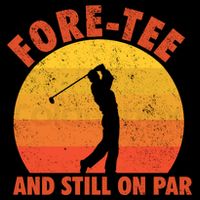ForeTee And Still On Par Funny 40th Birthday Golfer 16 in Basic Backpack