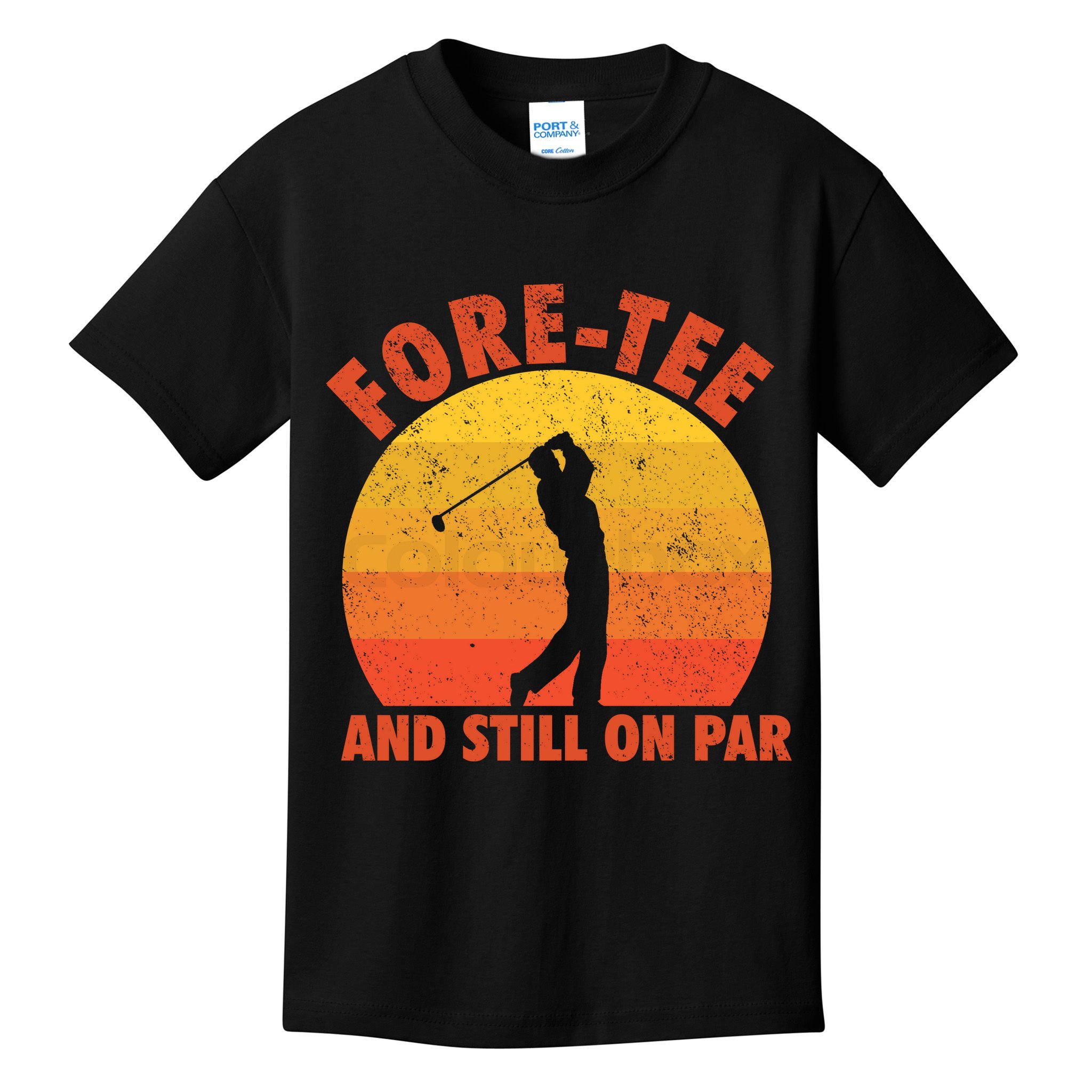 ForeTee And Still On Par Funny 40th Birthday Golfer Kids T-Shirt