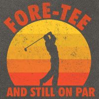ForeTee And Still On Par Funny 40th Birthday Golfer Cotton Canvas Backpack