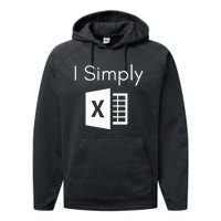 Funny Accountant Spreadsheet I Simply Excel Green Performance Fleece Hoodie