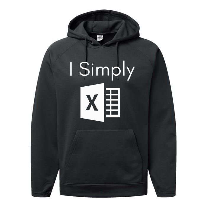 Funny Accountant Spreadsheet I Simply Excel Green Performance Fleece Hoodie