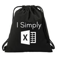 Funny Accountant Spreadsheet I Simply Excel Green Drawstring Bag