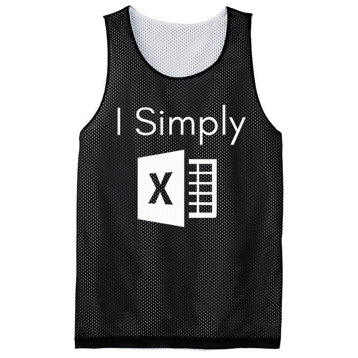 Funny Accountant Spreadsheet I Simply Excel Green Mesh Reversible Basketball Jersey Tank