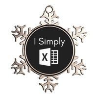 Funny Accountant Spreadsheet I Simply Excel Green Metallic Star Ornament