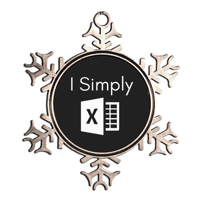 Funny Accountant Spreadsheet I Simply Excel Green Metallic Star Ornament