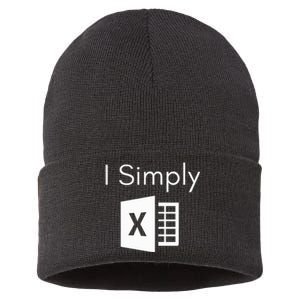 Funny Accountant Spreadsheet I Simply Excel Green Sustainable Knit Beanie