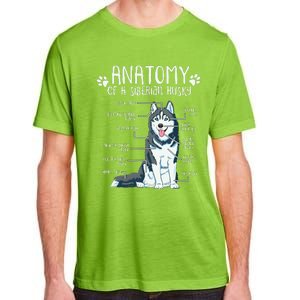 Funny Anatomy Siberian Husky Dog Lover Adult ChromaSoft Performance T-Shirt