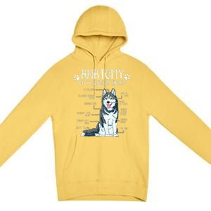 Funny Anatomy Siberian Husky Dog Lover Premium Pullover Hoodie