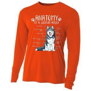 Funny Anatomy Siberian Husky Dog Lover Cooling Performance Long Sleeve Crew