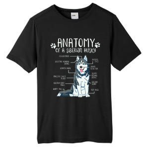 Funny Anatomy Siberian Husky Dog Lover Tall Fusion ChromaSoft Performance T-Shirt