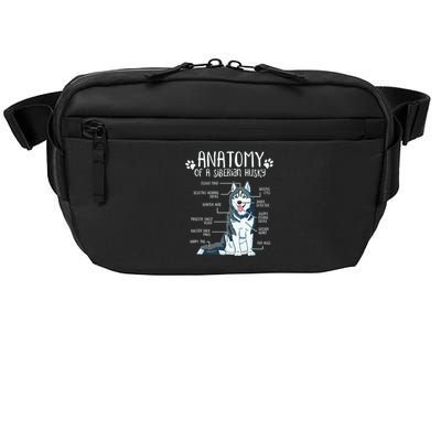 Funny Anatomy Siberian Husky Dog Lover Crossbody Pack