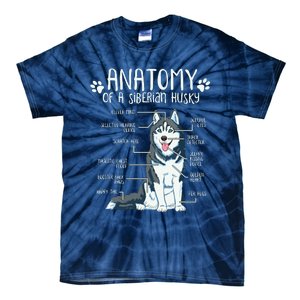 Funny Anatomy Siberian Husky Dog Lover Tie-Dye T-Shirt