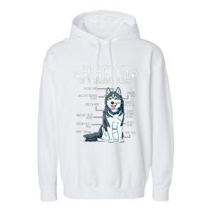 Funny Anatomy Siberian Husky Dog Lover Garment-Dyed Fleece Hoodie