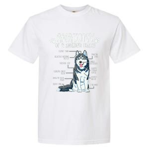 Funny Anatomy Siberian Husky Dog Lover Garment-Dyed Heavyweight T-Shirt