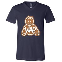 Funny Adult Sex Joke Wap Naughty Gingerbread Christmas Holiday Matching Couple V-Neck T-Shirt