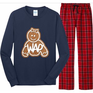 Funny Adult Sex Joke Wap Naughty Gingerbread Christmas Holiday Matching Couple Long Sleeve Pajama Set