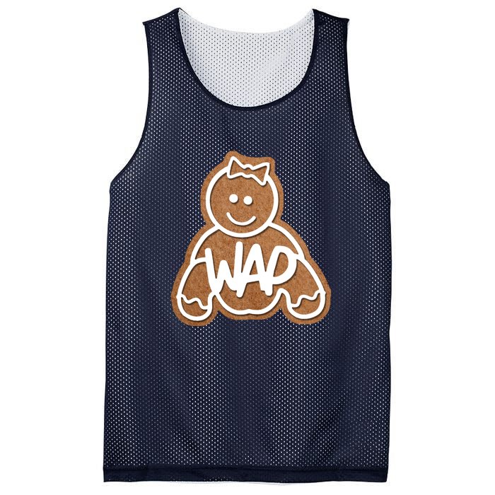 Funny Adult Sex Joke Wap Naughty Gingerbread Christmas Holiday Matching Couple Mesh Reversible Basketball Jersey Tank