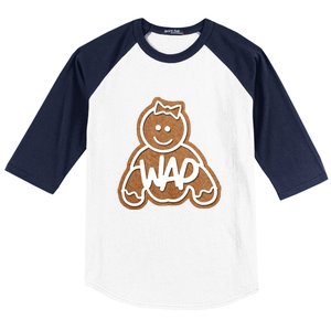 Funny Adult Sex Joke Wap Naughty Gingerbread Christmas Holiday Matching Couple Baseball Sleeve Shirt