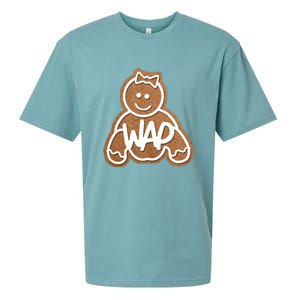 Funny Adult Sex Joke Wap Naughty Gingerbread Christmas Holiday Matching Couple Sueded Cloud Jersey T-Shirt