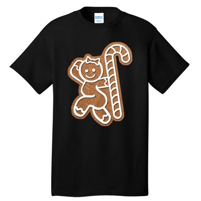 Funny Adult Sex Joke Naughty Gingerbread Christmas Holiday Matching Couple Tall T-Shirt