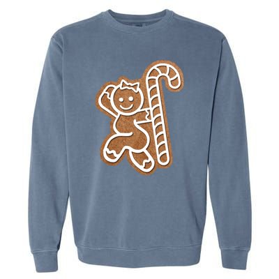 Funny Adult Sex Joke Naughty Gingerbread Christmas Holiday Matching Couple Garment-Dyed Sweatshirt