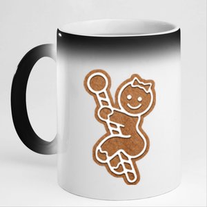 Funny Adult Sex Joke Naughty Gingerbread Christmas Holiday Matching Couple 11oz Black Color Changing Mug