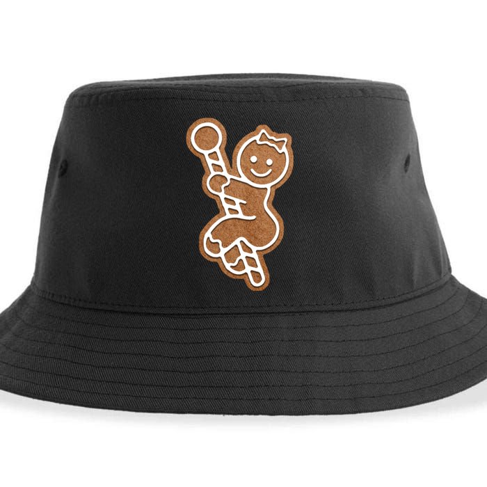 Funny Adult Sex Joke Naughty Gingerbread Christmas Holiday Matching Couple Sustainable Bucket Hat