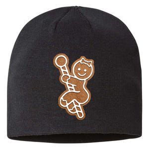 Funny Adult Sex Joke Naughty Gingerbread Christmas Holiday Matching Couple Sustainable Beanie