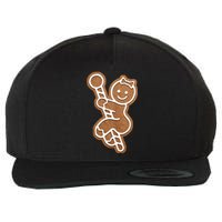 Funny Adult Sex Joke Naughty Gingerbread Christmas Holiday Matching Couple Wool Snapback Cap