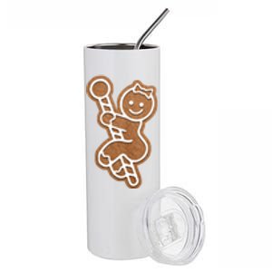 Funny Adult Sex Joke Naughty Gingerbread Christmas Holiday Matching Couple Stainless Steel Tumbler