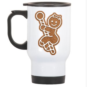 Funny Adult Sex Joke Naughty Gingerbread Christmas Holiday Matching Couple Stainless Steel Travel Mug