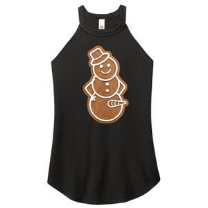 Funny Adult Sex Joke Naughty Gingerbread Dick Christmas Holiday Matching Couple Women's Perfect Tri Rocker Tank