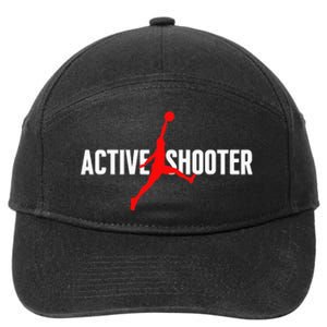 Funny Active Shooter Basketball Lovers sarcasm 7-Panel Snapback Hat