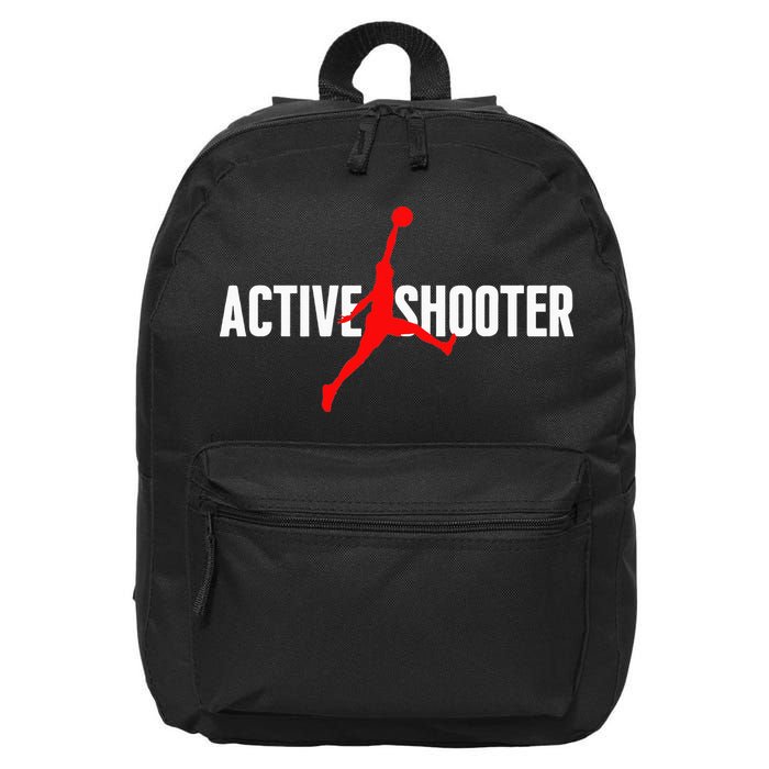 Funny Active Shooter Basketball Lovers sarcasm 16 in Basic Backpack