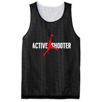 Funny Active Shooter Basketball Lovers sarcasm Mesh Reversible Basketball Jersey Tank