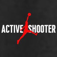 Funny Active Shooter Basketball Lovers sarcasm 25L Jumbo Tote