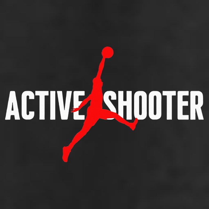 Funny Active Shooter Basketball Lovers sarcasm 25L Jumbo Tote