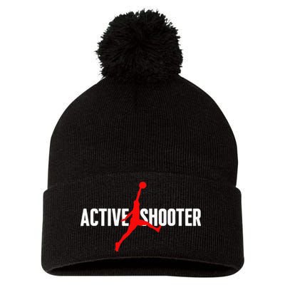 Funny Active Shooter Basketball Lovers sarcasm Pom Pom 12in Knit Beanie