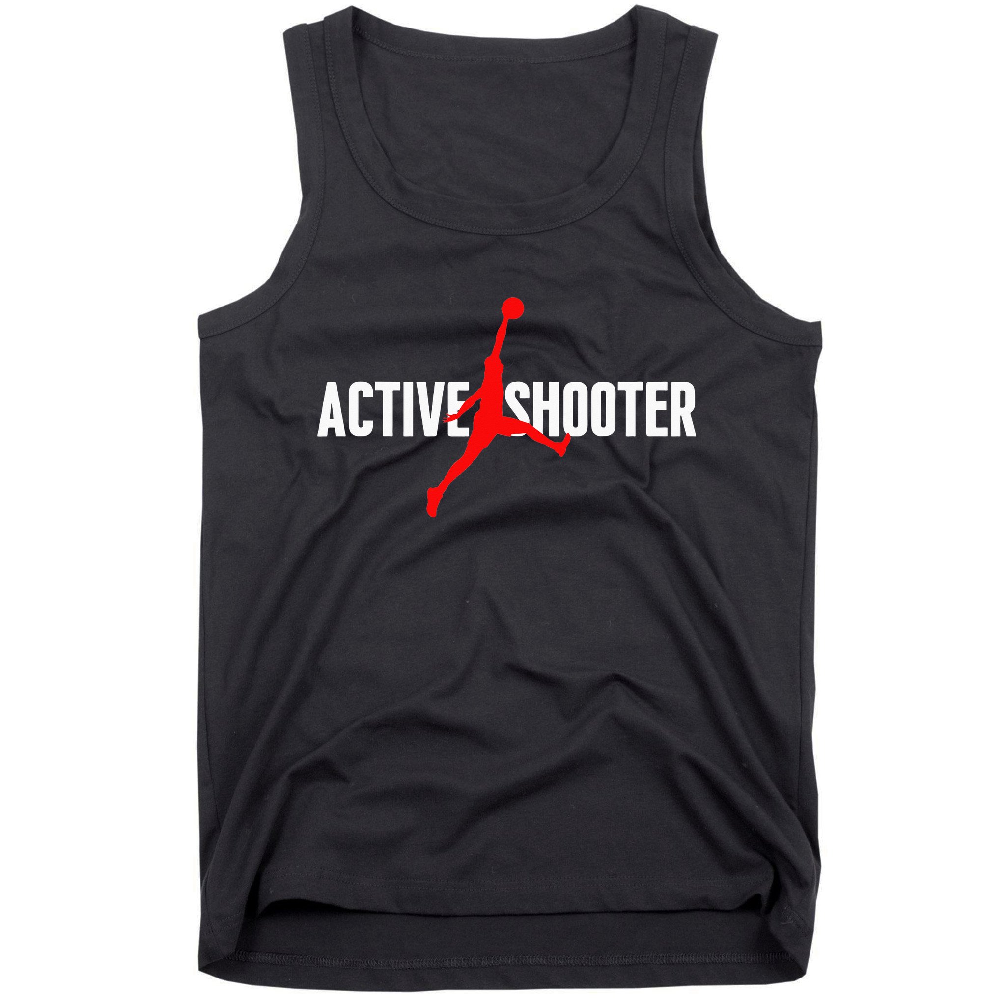 Funny Active Shooter Basketball Lovers sarcasm Tank Top