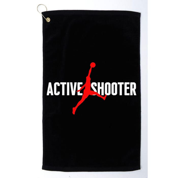 Funny Active Shooter Basketball Lovers sarcasm Golf Towel