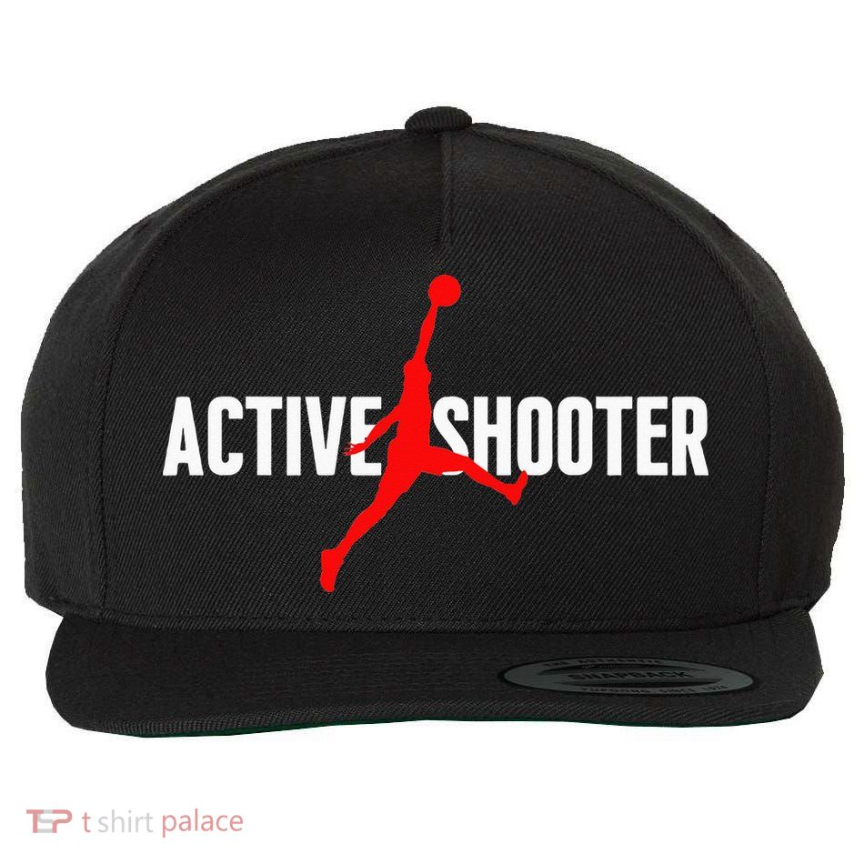 Funny Active Shooter Basketball Lovers sarcasm Wool Snapback Cap