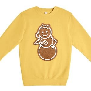 Funny Adult Sex Joke Naughty Gingerbread Boobs Christmas Holiday Matching Couple Premium Crewneck Sweatshirt